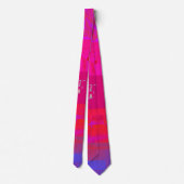 Röntgenmädchen Glitch Art Gitter Hot Pink Krawatte (Rückseite)