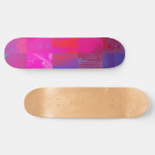 Röntgenmädchen Glitch Art Gitter Hot Pink Skateboard (Horizontal)
