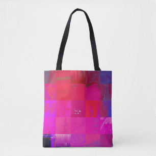 Röntgenmädchen Glitch Art Gitter Hot Pink Tasche