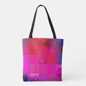 Röntgenmädchen Glitch Art Gitter Hot Pink Tasche (Rückseite)