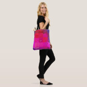Röntgenmädchen Glitch Art Gitter Hot Pink Tasche (Am Model)