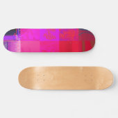 Röntgenmädchen Glitch-Art-Raster Hot Pink Skateboard (Horizontal)
