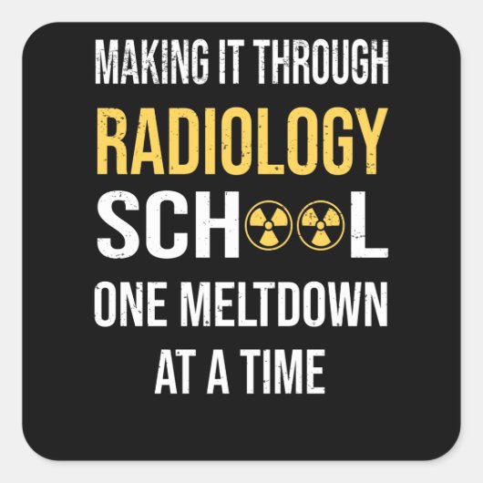 Röntgenmediziner Radiologe Quadratischer Aufkleber (Vorderseite)