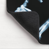 RÖNTGENSTRAHL-BAU-SKELETON BOHRENDES BLAU MOUSEPAD (Ecke)