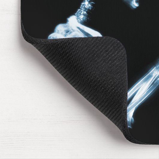 RÖNTGENSTRAHL-BAU-SKELETON BOHRENDES BLAU MOUSEPAD (Ecke)