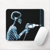 RÖNTGENSTRAHL-BAU-SKELETON BOHRENDES BLAU MOUSEPAD (Mit Mouse)