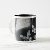 Röntgenstrahl der Schmetterlinge im Magen Zweifarbige Tasse (Vorderseite Links)