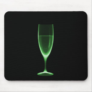 RÖNTGENSTRAHL-FEIER-CHAMPAGNE-GRÜN MOUSEPAD