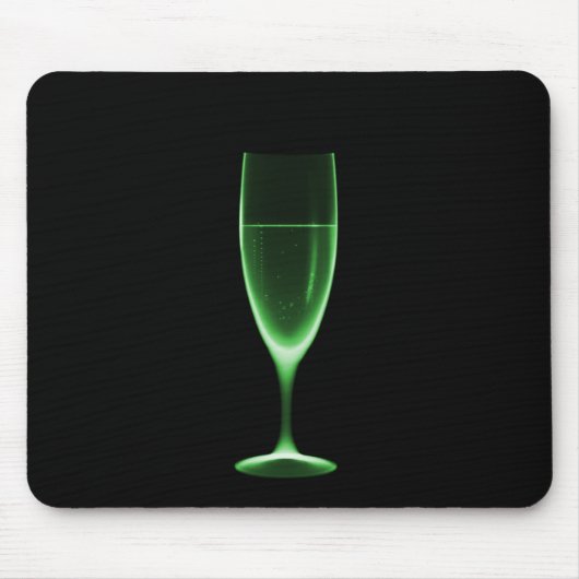 RÖNTGENSTRAHL-FEIER-CHAMPAGNE-GRÜN MOUSEPAD (Vorne)
