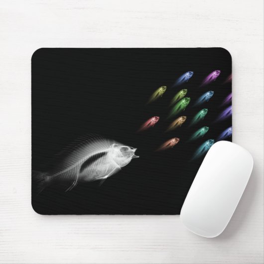RÖNTGENSTRAHL-FISCH-VERFOLGUNG - REGENBOGEN MOUSEPAD (Mit Mouse)