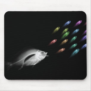 RÖNTGENSTRAHL-FISCH-VERFOLGUNG - REGENBOGEN MOUSEPAD