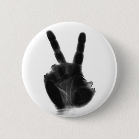 Röntgenstrahl-Friedenszeichen-Button Button (Vorderseite)
