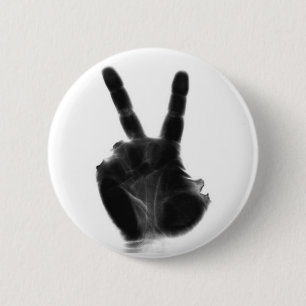 Röntgenstrahl-Friedenszeichen-Button Button