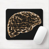 RÖNTGENSTRAHL-GEHIRN-SEITENANSICHT-ORANGE MOUSEPAD (Mit Mouse)