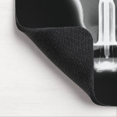 RÖNTGENSTRAHL-GLÜHLAMPE-SCHWARZES U. WEISS MOUSEPAD (Ecke)