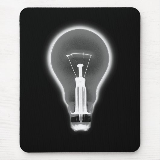 RÖNTGENSTRAHL-GLÜHLAMPE-SCHWARZES U. WEISS MOUSEPAD (Vorne)
