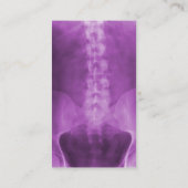 Röntgenstrahl-Kunst-vertikale Visitenkarte (Rückseite)