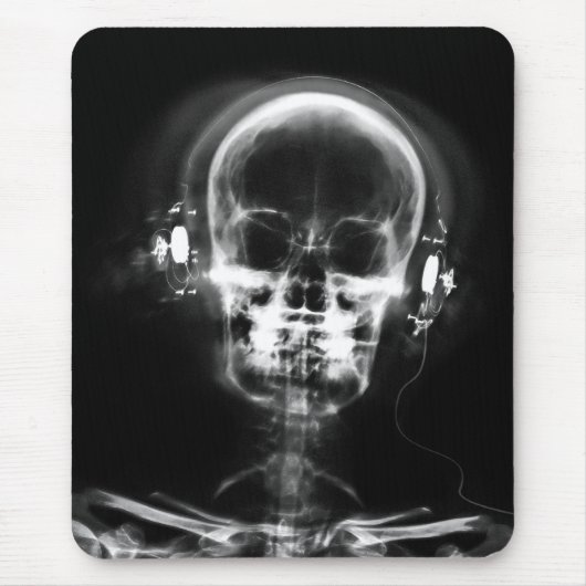 RÖNTGENSTRAHL-MUSIK-SKELETON GRAUES SCHWARZES U. MOUSEPAD (Vorne)