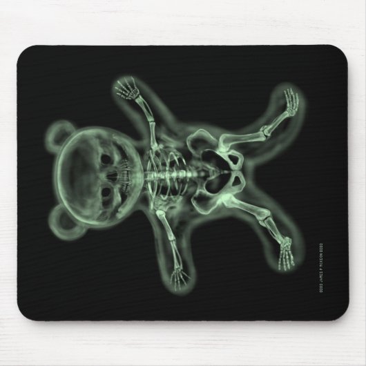 Röntgenstrahl-Popkunst Schreckenbär Mäusematte Mousepad (Vorne)