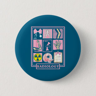 Röntgenstrahl-Rad-Tech-Radiologie-Gesundheitsverso Button