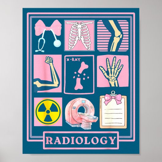 Röntgenstrahl-Rad-Tech-Radiologie-Gesundheitsverso Poster (Vorne)