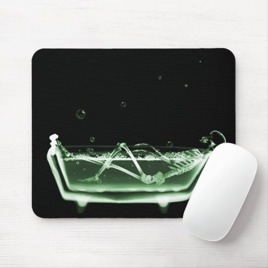 Röntgenstrahl-Skeleton Bad-Schwarz-Grün Mousepad (Mit Mouse)