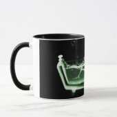 Röntgenstrahl-Skeleton Bad-Schwarz-Grün Tasse (Links)