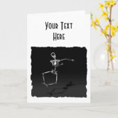 RÖNTGENSTRAHL-SKELETON FREUDE-SPRUNG B&W KARTE (Gelbe Blume)