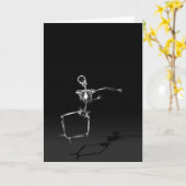 RÖNTGENSTRAHL-SKELETON FREUDE-SPRUNG B&W KARTE (Gelbe Blume)