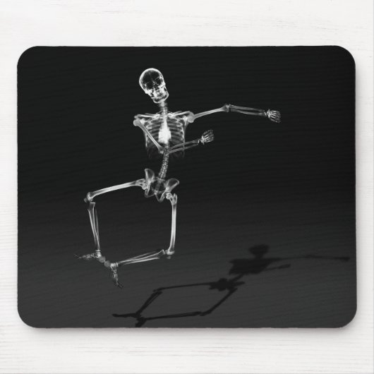 RÖNTGENSTRAHL-SKELETON FREUDE-SPRUNG B&W MOUSEPAD (Vorne)