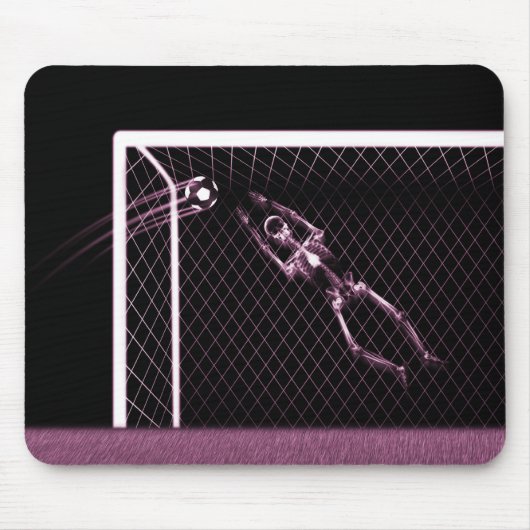 RÖNTGENSTRAHL-SKELETON FUSSBALL-TORMANN-ROSA MOUSEPAD (Vorne)