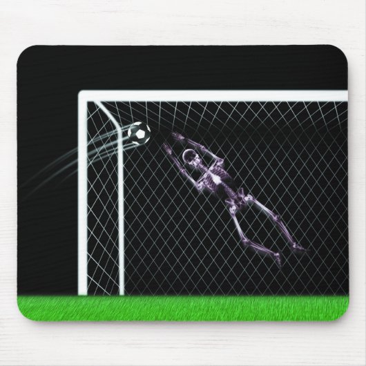 RÖNTGENSTRAHL-SKELETON FUSSBALL-TORMANN-VORLAGE MOUSEPAD (Vorne)
