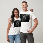 RÖNTGENSTRAHL-SKELETON GESANG AUF RETRO MIC - B&W T-Shirt (Unisex)