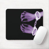 RÖNTGENSTRAHL-SKELETON HANDstulpen - LILA Mousepad (Mit Mouse)