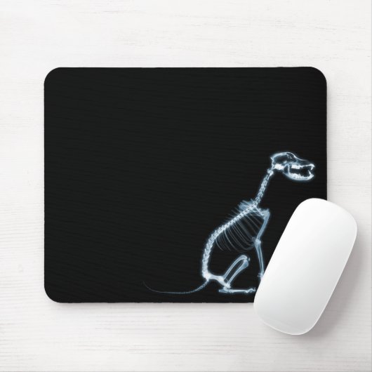 RÖNTGENSTRAHL-SKELETON HUNDEsitzen - BLAU U. Mousepad (Mit Mouse)