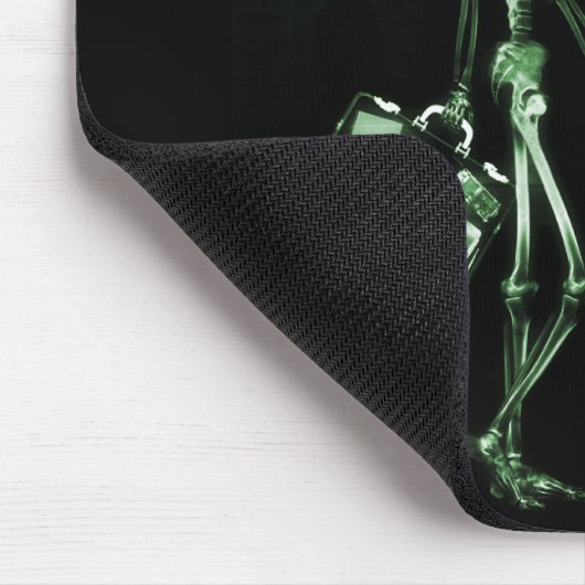 Röntgenstrahl-Skeleton Paar-reisendes schwarzes Mousepad (Ecke)