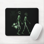 Röntgenstrahl-Skeleton Paar-reisendes schwarzes Mousepad (Mit Mouse)