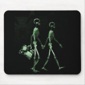 Röntgenstrahl-Skeleton Paar-reisendes schwarzes Mousepad (Vorne)