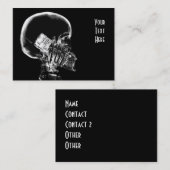 RÖNTGENSTRAHL-SKELETT AUF HANDY-SCHWARZEM U. WEISS VISITENKARTE (Vorne/Hinten)