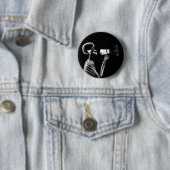RÖNTGENSTRAHL-SKELETT AUF MEGAPHON - B&W BUTTON (Beispiel)