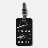 Röntgenstrahl-Technologie und drei Spaß-Skelette Gepäckanhänger (Vorderseite vertikal)