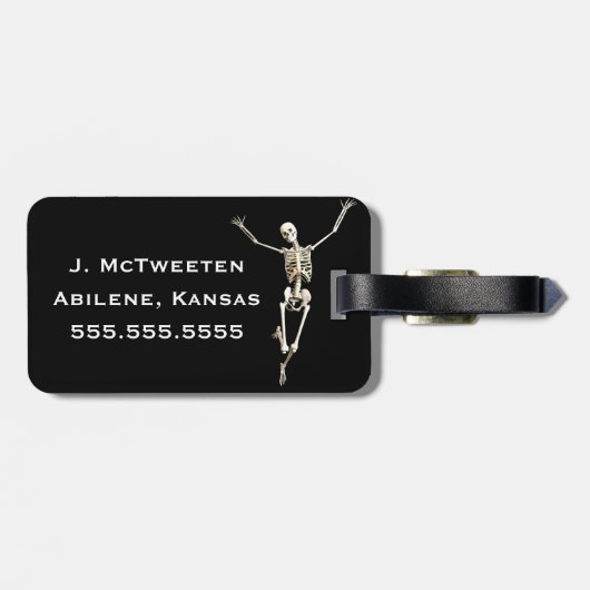 Röntgenstrahl-Technologie und drei Spaß-Skelette Gepäckanhänger (Rückseite horizontal)