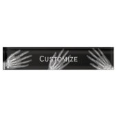 Röntgenstrahl übergibt Schwarzes Namensplakette (Vorderseite)