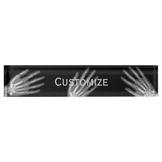 Röntgenstrahl übergibt Schwarzes Namensplakette (Vorderseite)