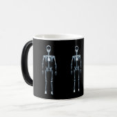 Röntgenstrahl-Visions-blaues Single-Skelett Verwandlungstasse (Vorderseite Links)