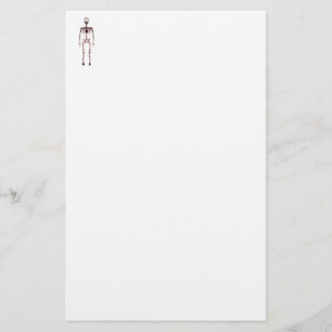 Röntgenstrahl-Visions-Single-Skeleton weißes Rot Briefpapier
