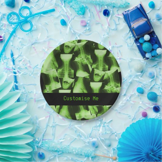 Röntgenstrahlgrün Pappteller (Party)