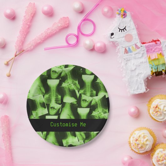 Röntgenstrahlgrün Pappteller (Party)