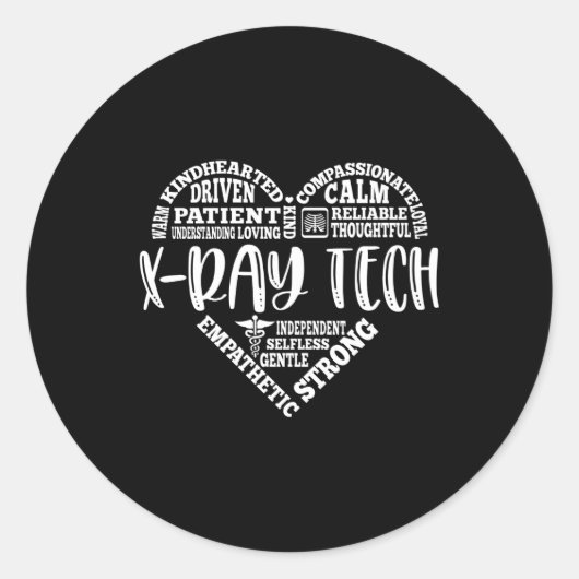 Röntgentechnologie, Röntgentechnologe Runder Aufkleber (Vorderseite)