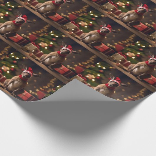 "Roo-dolph's Holiday Hop: Ein festes Wunderland" Geschenkpapier (Ecke)